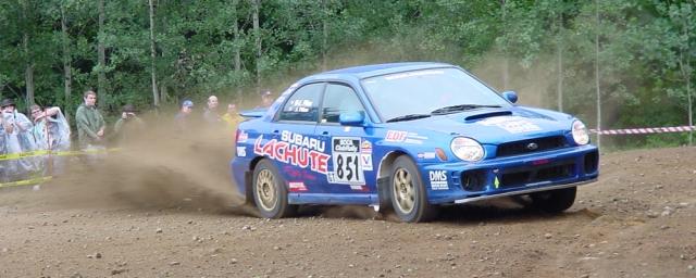 851 power sliding at the rally