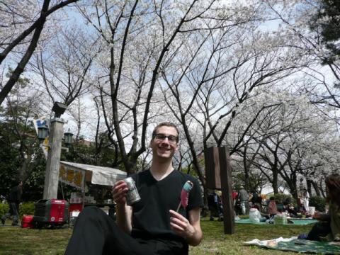 image of me living it up under the cherry blossoms
